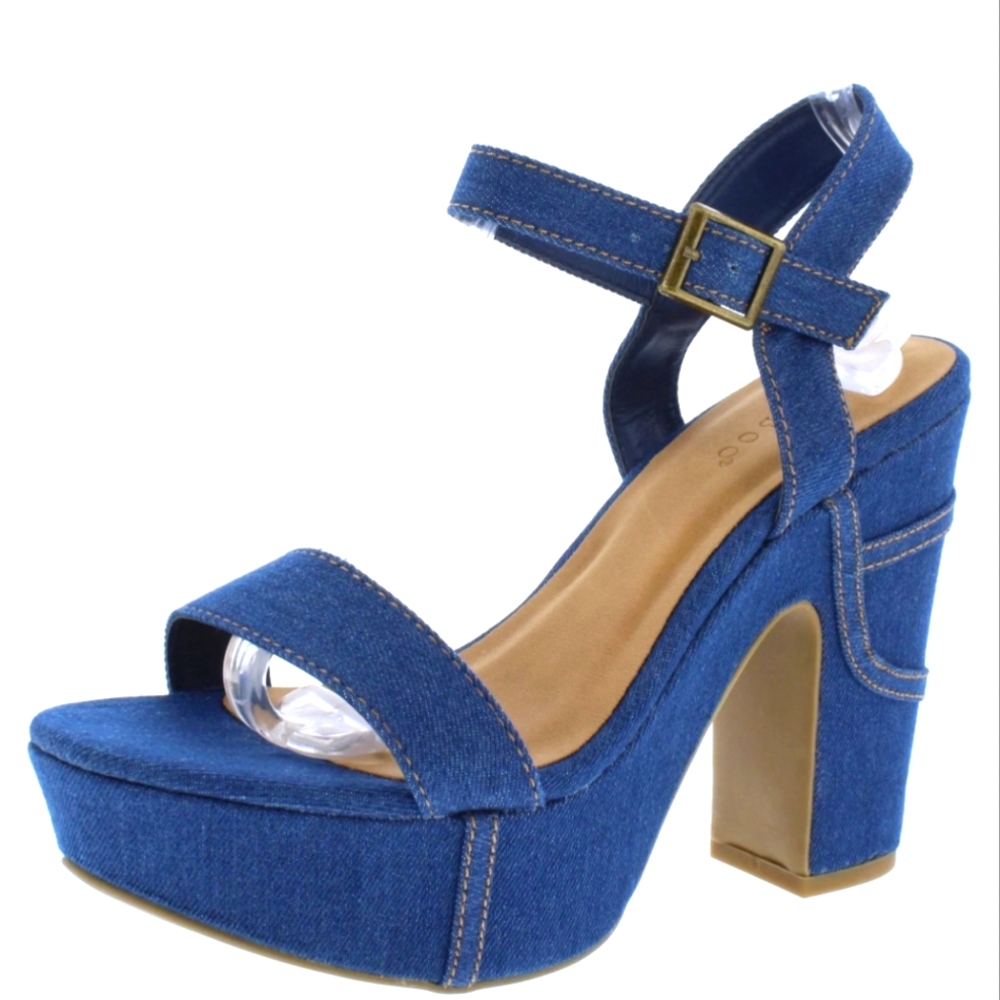 New BAMBOO | Blue Denim Heel Oceanbar-10